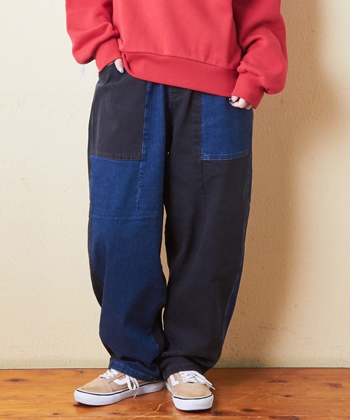 CUBE SUGAR（キューブシュガー）の「ストレッチデニム裏起毛バルーンパンツ（デニムパンツ・レディース・ブラック/インディゴブルー/マルチ/ワンウォッシュ・M）」の4枚目の写真