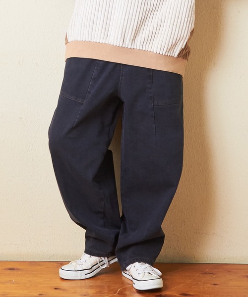 CUBE SUGAR（キューブシュガー）の「ストレッチデニム裏起毛バルーンパンツ（デニムパンツ・レディース・ブラック/インディゴブルー/マルチ/ワンウォッシュ・M）」の2枚目の写真