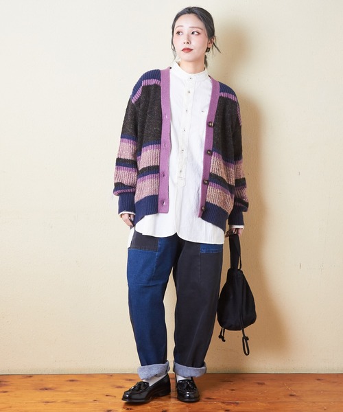 CUBE SUGAR（キューブシュガー）の「ストレッチデニム裏起毛バルーンパンツ（デニムパンツ・レディース・ブラック/インディゴブルー/マルチ/ワンウォッシュ・M）」の20枚目の写真