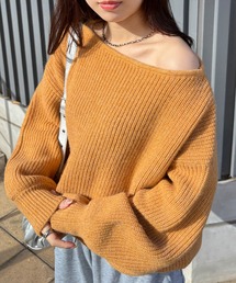 ISOOK | 【ISOOK / アイスー】ボートネック2wayニット / オフショル セーター アルパカタッチ ハイゲージ ZOZOTOWN限定(ニット/セーター)