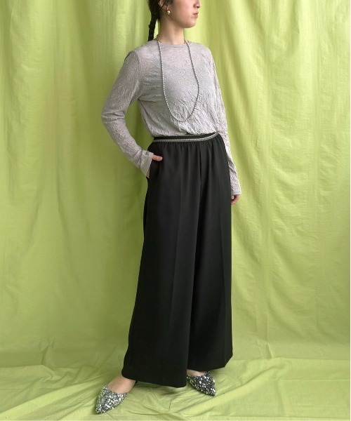 LHELBIE(レルビエ)の「ワッシャーシアートップス(Tシャツ/カットソー・レディース・ネイビー/ライトグレー/グリーン・M)」の12枚目の写真