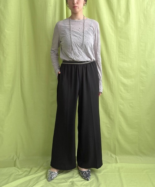 LHELBIE(レルビエ)の「ワッシャーシアートップス(Tシャツ/カットソー・レディース・ネイビー/ライトグレー/グリーン・M)」の15枚目の写真