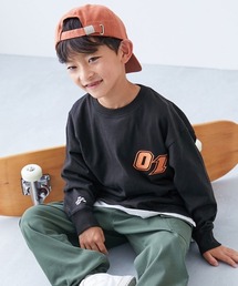 devirock（デビロック）の「綿100% お洗濯してもよれにくい ビッグシルエット袖リブ ワンポイント刺繍 アソート 長袖Tシャツ（Tシャツ/カットソー）」