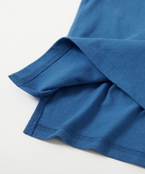 devirock（デビロック）の「綿100% お洗濯してもよれにくい ビッグシルエット袖リブ ワンポイント刺繍 アソート 長袖Tシャツ（Tシャツ/カットソー・キッズ・ブラック系2/ブルー系2/ブルー系/ブラック系/グリーン系/ベージュ系/ブルー系3/ブラック系3/ネイビー系/パープル系/グレー系/ブラック系4/ホワイト系・110cm/100cm/160cm/150cm/140cm/130cm/120cm）」の21枚目の写真