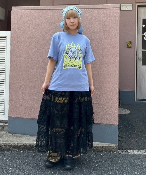 Candy Stripper(キャンディストリッパー)の「HEART TIERED LACY スカート(スカート・レディース・ブラック/ブルー・FREE)」の10枚目の写真