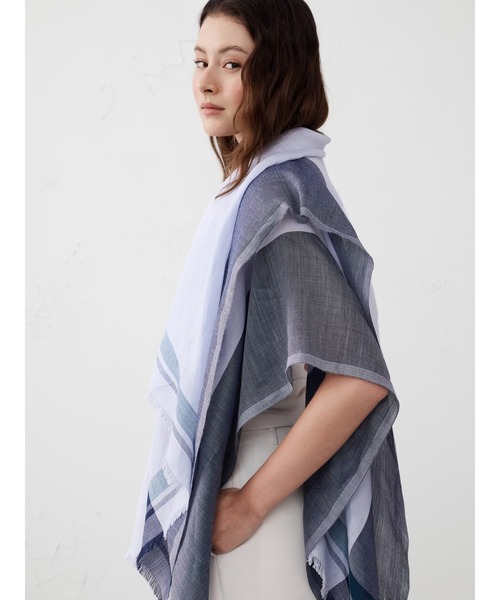 ◎未使用 BANANA REPUBLIC バナナリパブリック 大判 ショール セール】BANANA REPUBLIC FACTORY STORE シルクラミーポンチョ