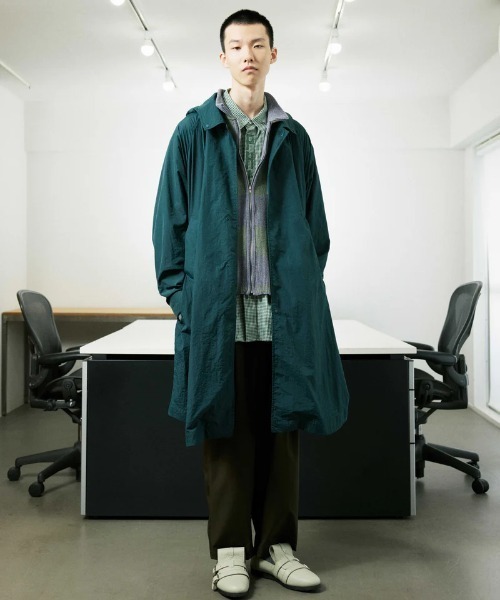 PHINGERIN（フィンガリン）の「STITCH TEXT SHIRT（シャツ/ブラウス・メンズ・ブラック/グリーン・M）」の5枚目の写真