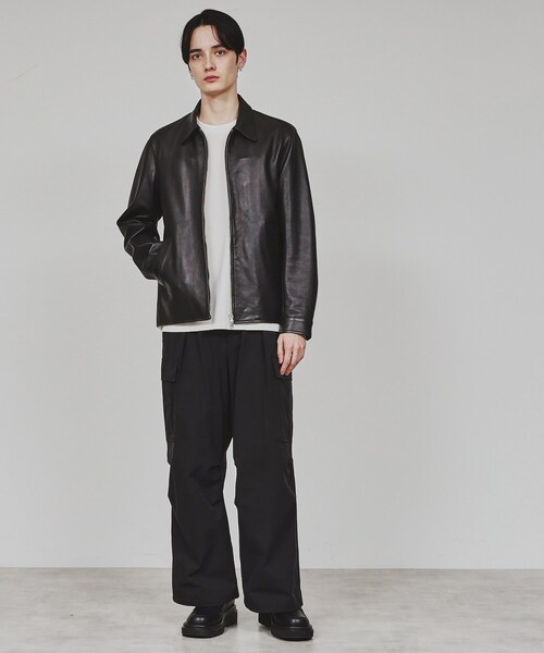 tk.TAKEO KIKUCHI（ティーケータケオキクチ）の「リアルラムレザーショートブルゾン（ブルゾン・メンズ・ブラック・01/02/03）」の10枚目の写真