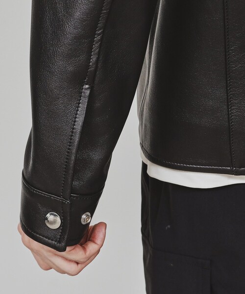 セール】リアルラムレザーショートブルゾン（ブルゾン）｜tk.TAKEO