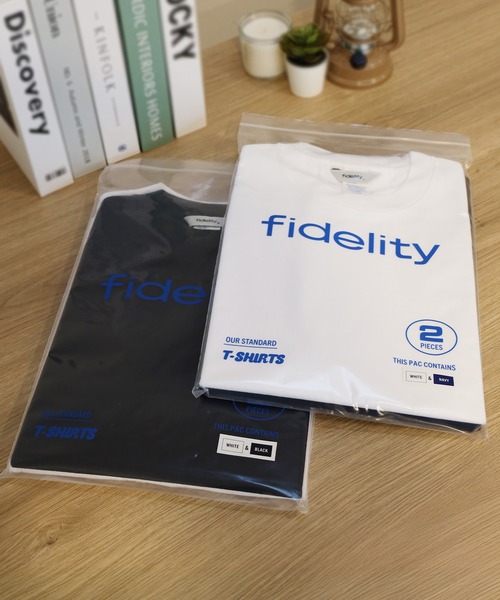 FIDELITY（フィデリティ）の「FIDELITY 2PACK TUBE TEE / 半袖2パックTシャツ（Tシャツ/カットソー・メンズ・ネイビー/ブラック/その他1/ホワイト・LARGE/MEDIUM）」の2枚目の写真