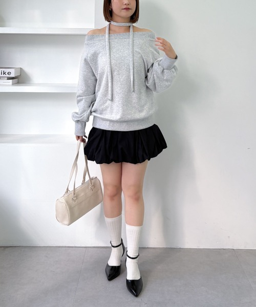 archives（アルシーヴ）の「ＢＯＸタックバルーンミニスカート（スカート・レディース・オフホワイト/ブラック・MEDIUM）」の9枚目の写真