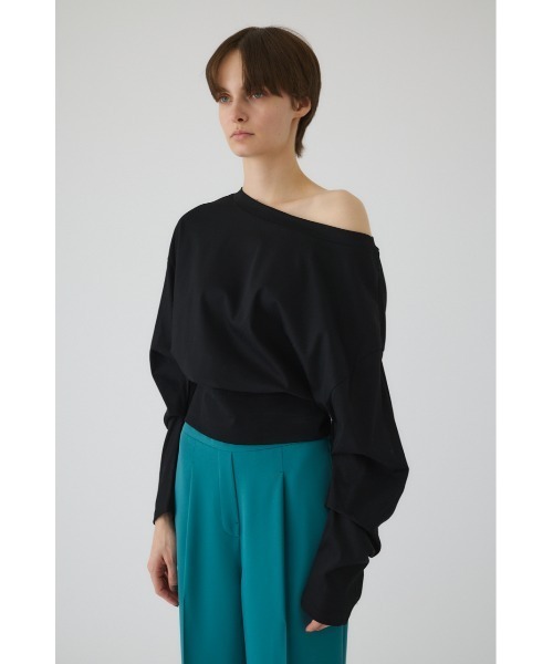 RIM.ARK（リムアーク）の「Sleeve tuck cut tops スリーブタックカットトップス（Tシャツ/カットソー・レディース・ブラック/ホワイト/グレイッシュベージュ・FREE）」の22枚目の写真