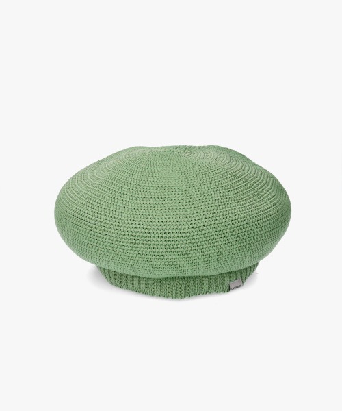 OVERRIDE（オーバーライド）の「OVERRIDE  REP TAM BERET / オーバーライド（ハンチング/ベレー帽・メンズ・ライトブルー/ライトグリーン/ブラック/ダークベージュ・58cm/60cm）」の5枚目の写真