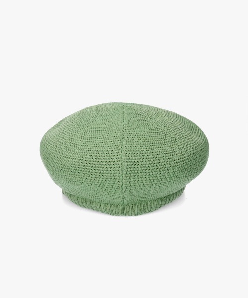 OVERRIDE（オーバーライド）の「OVERRIDE  REP TAM BERET / オーバーライド（ハンチング/ベレー帽・メンズ・ライトブルー/ライトグリーン/ブラック/ダークベージュ・58cm/60cm）」の6枚目の写真