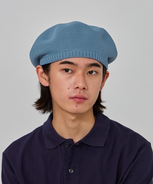 OVERRIDE（オーバーライド）の「OVERRIDE  REP TAM BERET / オーバーライド（ハンチング/ベレー帽・メンズ・ライトブルー/ライトグリーン/ブラック/ダークベージュ・58cm/60cm）」の8枚目の写真