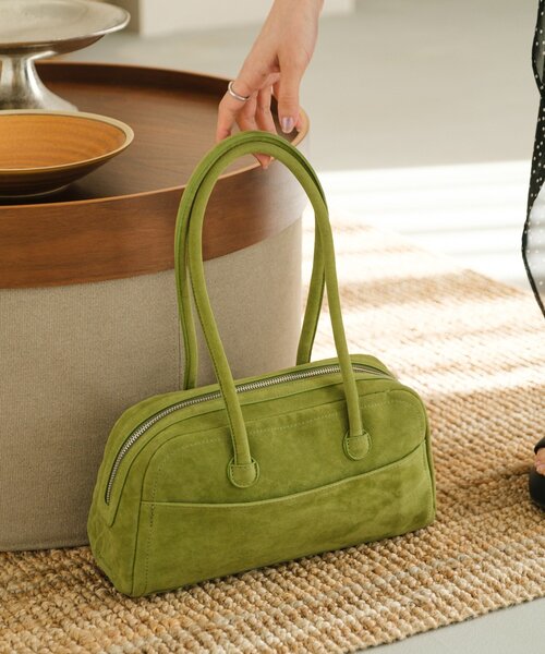 Kastane(カスタネ)の「【新色追加】スエードボストンバッグ(ボストンバッグ・レディース・ベビーピンク/ライトグレー/グリーン/ベージュ/グレイッシュベージュ/サンドベージュ・FREE)」の11枚目の写真