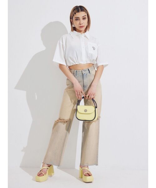 EVRIS(エヴリス)の「バイカラーハンドBAG(ハンドバッグ・レディース・その他1/イエロー/ブラック・FREE)」の7枚目の写真