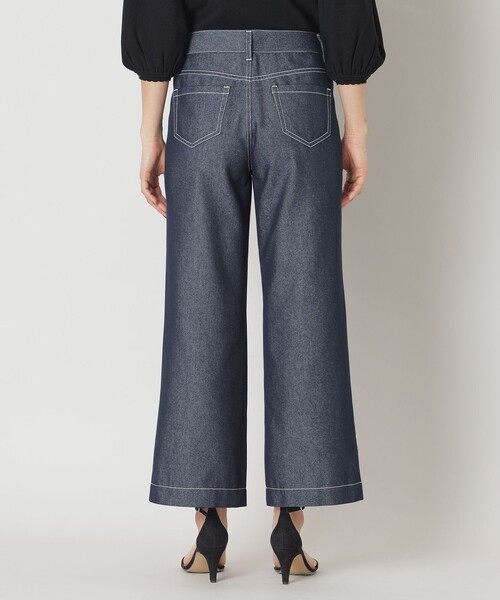 TO BE CHIC(トゥー ビー シック)の「リアクティブデニム ワイドシルエット パンツ(デニムパンツ・レディース・ネイビー・40)」の6枚目の写真