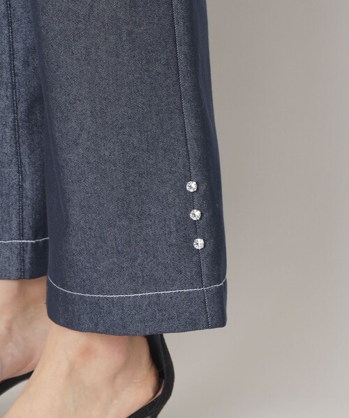 TO BE CHIC(トゥー ビー シック)の「リアクティブデニム ワイドシルエット パンツ(デニムパンツ・レディース・ネイビー・40)」の9枚目の写真