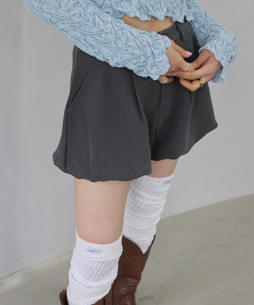 SANSeLF(サンセルフ)の「バルーンショートパンツ【SANSeLF】sanw25s013(その他パンツ・レディース・グレー/ブラック・FREE)」の1枚目の写真
