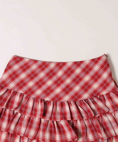 PHILLY（フィリー）の「【PHILLY】フリル切替チェックミニスカート（スカート・レディース・ブラック/レッド・FREE）」の20枚目の写真