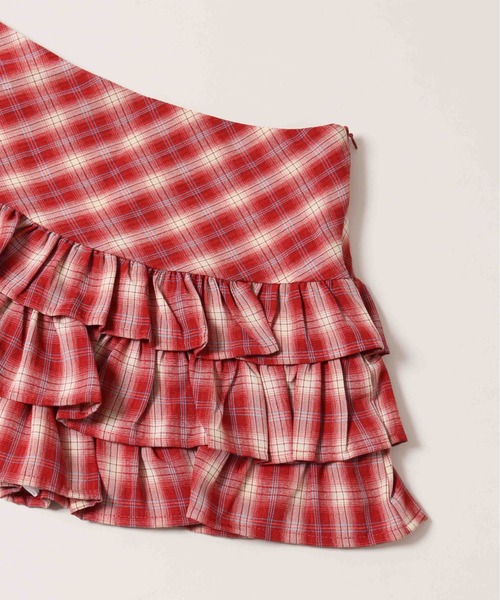 PHILLY（フィリー）の「【PHILLY】フリル切替チェックミニスカート（スカート・レディース・ブラック/レッド・FREE）」の21枚目の写真