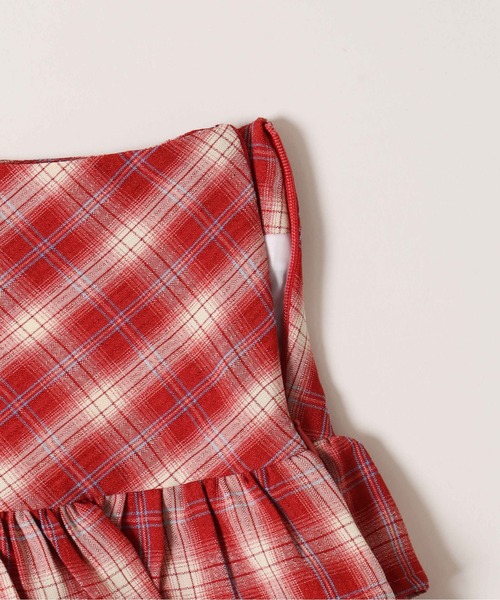 PHILLY（フィリー）の「【PHILLY】フリル切替チェックミニスカート（スカート・レディース・ブラック/レッド・FREE）」の22枚目の写真