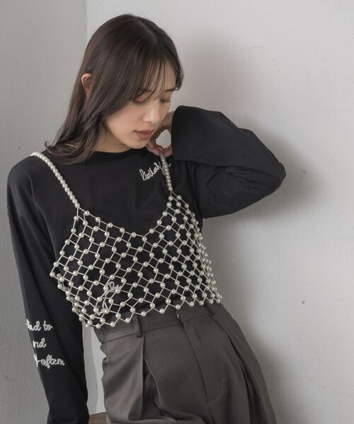 casita(RETRO GIRL)(カシータ)の「ビーズビスチェ(キャミソール・レディース・オフホワイト/シルバー・ONE SIZE)」の12枚目の写真