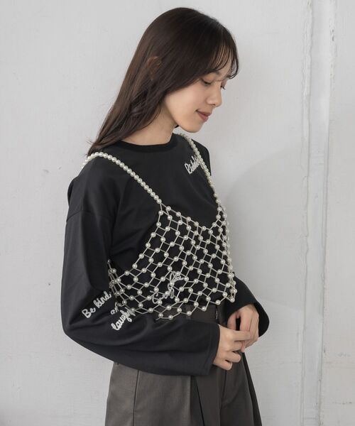 casita(RETRO GIRL)(カシータ)の「ビーズビスチェ(キャミソール・レディース・オフホワイト/シルバー・ONE SIZE)」の18枚目の写真
