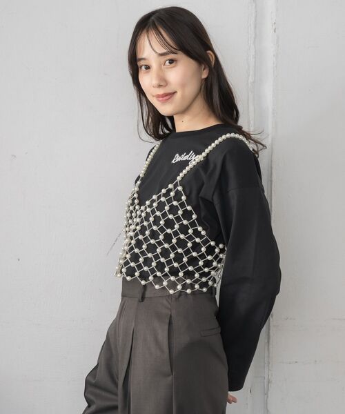 casita(RETRO GIRL)(カシータ)の「ビーズビスチェ(キャミソール・レディース・オフホワイト/シルバー・ONE SIZE)」の19枚目の写真