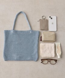 cache cache（カシュ カシュ）の「【cache cache カシュカシュ】ラメ糸編みトート（トートバッグ）」