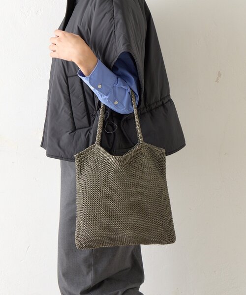 BIRTHDAY BAR(バースデイバー)の「【cache cache カシュカシュ】ラメ糸編みトート(トートバッグ・レディース・シルバー/シルバー系その他4/グリーン/ブルー/ブラック系その他・0)」の12枚目の写真