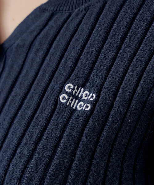 Chico（チコ）の「袖リボンシャツレイヤードカーディガン（カーディガン/ボレロ・レディース・ネイビー/グレー/アイボリー・FREE）」の9枚目の写真