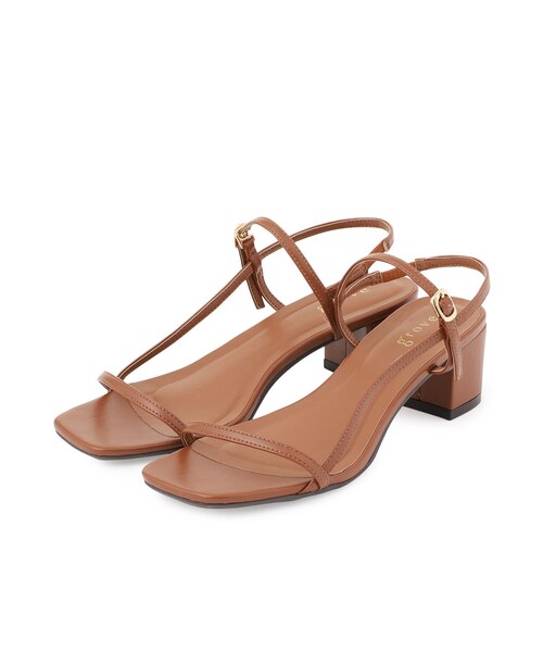 grove（グローブ）の「【細めのストラップでトレンド感◎】スリムストリングヒールサンダル（サンダル・レディース・ブラック/キャメル・M/L）」の4枚目の写真