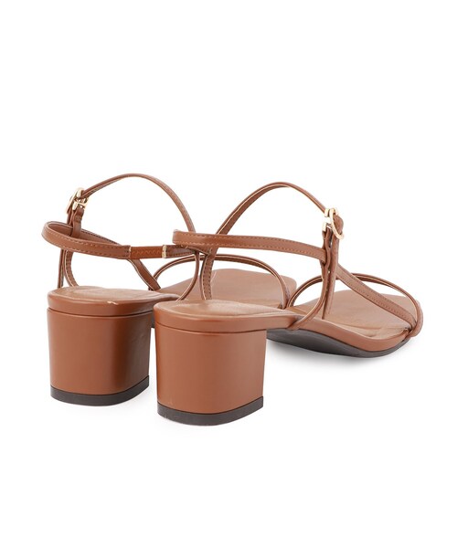 grove（グローブ）の「【細めのストラップでトレンド感◎】スリムストリングヒールサンダル（サンダル・レディース・ブラック/キャメル・M/L）」の6枚目の写真