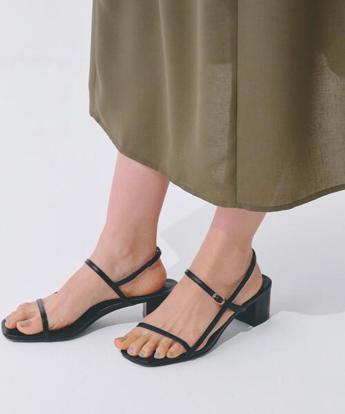 grove（グローブ）の「【細めのストラップでトレンド感◎】スリムストリングヒールサンダル（サンダル・レディース・ブラック/キャメル・M/L）」の12枚目の写真