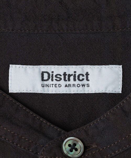 District（ディストリクト）の「＜District＞ マドラスチェック オーバーダイ バンドカラーシャツ（シャツ/ブラウス・メンズ・ブラック/ダークブラウン・S/M/L/XL）」の18枚目の写真