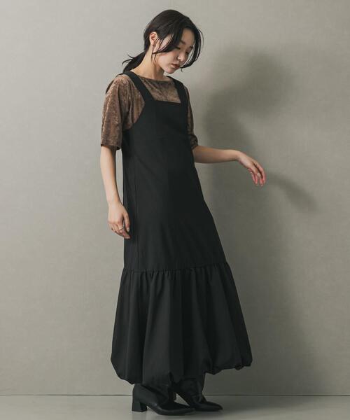 SENSE OF PLACE by URBAN RESEARCH（センスオブプレイスバイアーバンリサーチ）の「バルーンヘムジャンスカ（ワンピース・レディース・ベージュ/ブラック/グレー・ONE/S）」の9枚目の写真