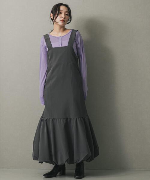 SENSE OF PLACE by URBAN RESEARCH（センスオブプレイスバイアーバンリサーチ）の「バルーンヘムジャンスカ（ワンピース・レディース・ベージュ/ブラック/グレー・ONE/S）」の22枚目の写真