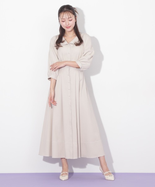 セール】◇レースアップ配色ワンピース（ワンピース）｜JILL by JILL