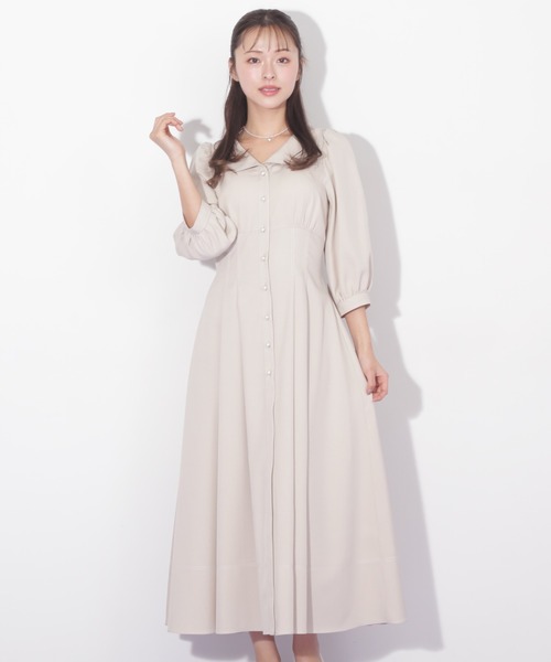 JILL by JILL STUART(ジルバイジルスチュアート)の「◇レースアップ配色ワンピース(ワンピース・レディース・ベージュ/インディゴブルー・FREE)」の15枚目の写真