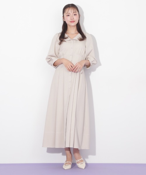 JILL by JILL STUART(ジルバイジルスチュアート)の「◇レースアップ配色ワンピース(ワンピース・レディース・ベージュ/インディゴブルー・FREE)」の18枚目の写真