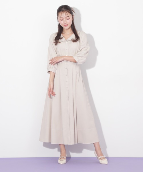 JILL by JILL STUART(ジルバイジルスチュアート)の「◇レースアップ配色ワンピース(ワンピース・レディース・ベージュ/インディゴブルー・FREE)」の19枚目の写真