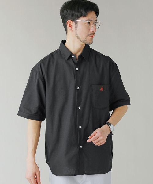 BEVERLY HILLS POLO CLUB(ビバリーヒルズポロクラブ)の「BEVERLY HILLS POLO CLUB/テックシアー速乾半袖シャツ(シャツ/ブラウス・メンズ・オフホワイト/サックスブルー/スミクロ/ネイビー・M/L)」の10枚目の写真