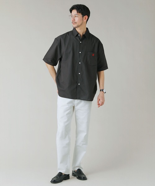 BEVERLY HILLS POLO CLUB(ビバリーヒルズポロクラブ)の「BEVERLY HILLS POLO CLUB/テックシアー速乾半袖シャツ(シャツ/ブラウス・メンズ・オフホワイト/サックスブルー/スミクロ/ネイビー・M/L)」の12枚目の写真
