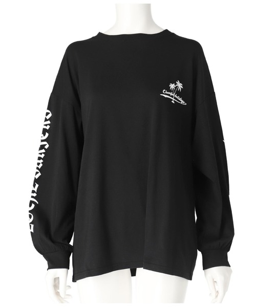 anap mimpi（アナップミンピ）の「チェッカー サーフ 袖ロゴ プリント ビッグ 長袖 ロンT（Tシャツ/カットソー・レディース・ブラック/オフホワイト・FREE）」の17枚目の写真