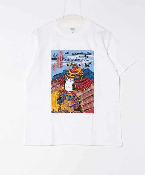 JIN plus(ジンプラス)の「川中島合戦 武田左馬之助 JIN+ 半袖ホワイトTシャツ(Tシャツ/カットソー・メンズ・ホワイト系その他2/ホワイト系その他4/ホワイト系その他/ホワイト系その他3・MEDIUM/X-LARGE/SMALL/LARGE)」の2枚目の写真