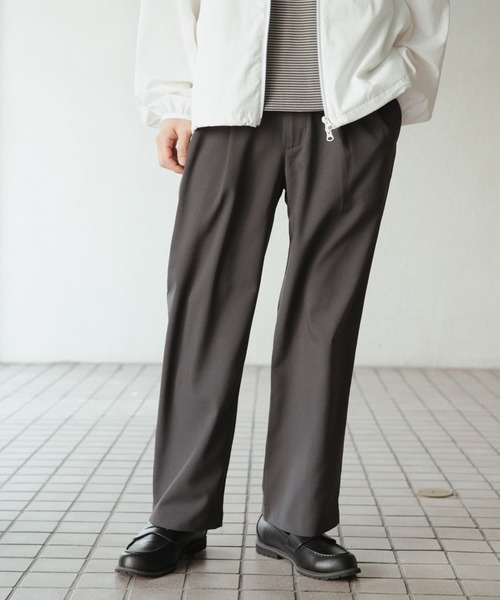 SENSE OF PLACE by URBAN RESEARCH（センスオブプレイスバイアーバンリサーチ）の「ダブルタックワイドパンツ（その他パンツ・メンズ・ブラック/ライトベージュ/チャコールグレー/ブラウン・SMALL/MEDIUM/LARGE）」の19枚目の写真