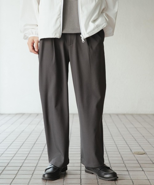 SENSE OF PLACE by URBAN RESEARCH（センスオブプレイスバイアーバンリサーチ）の「ダブルタックワイドパンツ（その他パンツ・メンズ・ブラック/ライトベージュ/チャコールグレー/ブラウン・SMALL/MEDIUM/LARGE）」の21枚目の写真