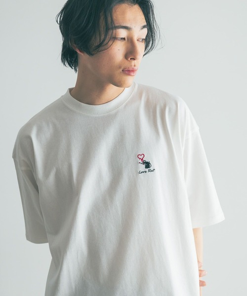 LOWRYS FARM(ローリーズファーム)の「BRANDALISEDSS 325739(Tシャツ/カットソー・メンズ・ホワイト/オレンジ/グレー/ブラック/アイボリー/ブラウン・LARGE/MEDIUM)」の2枚目の写真